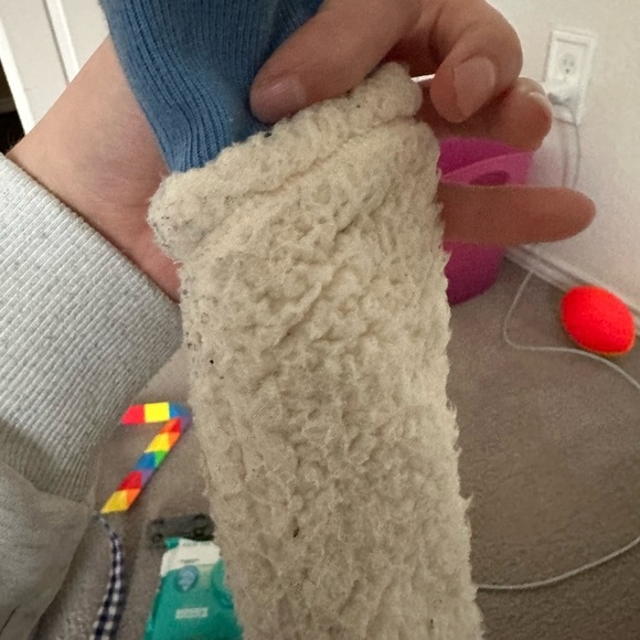 Cat & Jack hoodie Sherpa sz 6-7 blue monster full zip up sweatshirt fall winter - Picture 12 of 14